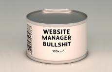 Website Manager Bullshit in a Can