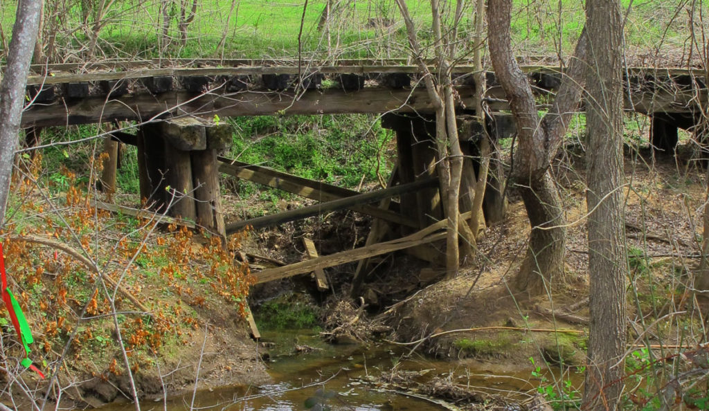 Swamp Rabbit Train trellis remains